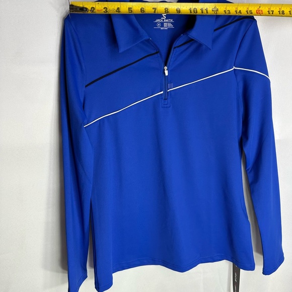 Jack Smith Blue Long Sleeve Polo Shirt size M brand new w tags - Picture 5 of 7